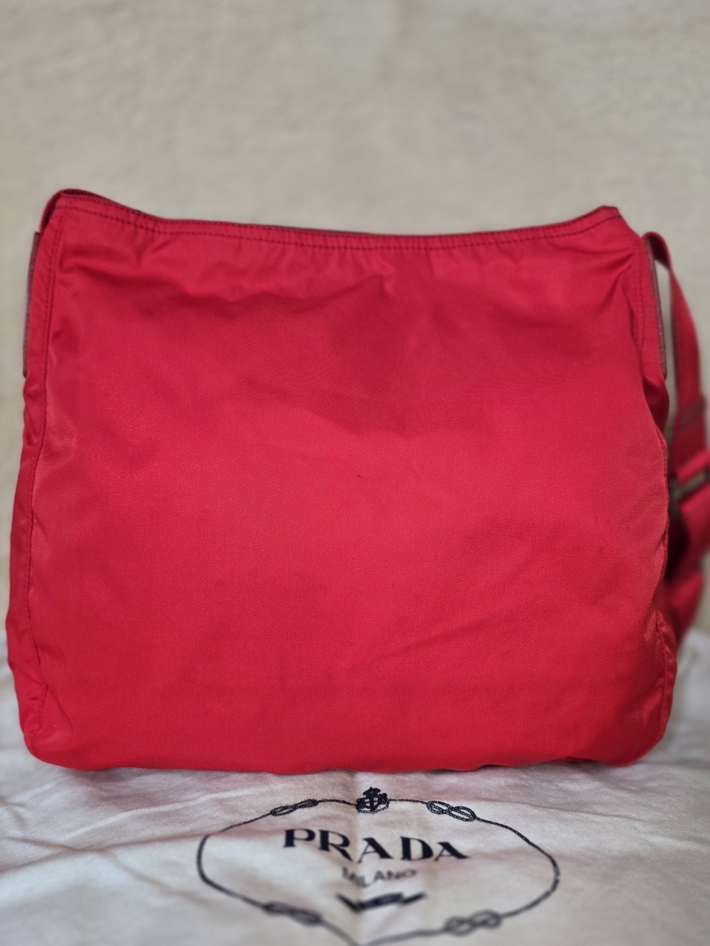 Prada Nylon Vela Flat Messenger Bag Shoulder Bag - Picture 2 of 14